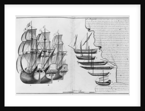 A Dutch store ship, boats known as pinasses and various small boats, Bayonne by French School