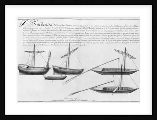 Small boats, Bordeaux by French School