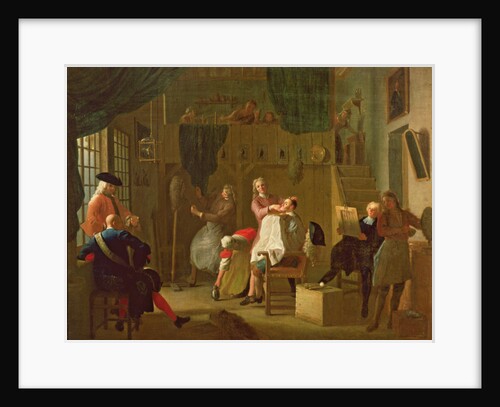 The Barber Shop by Miguel Angel Houasse