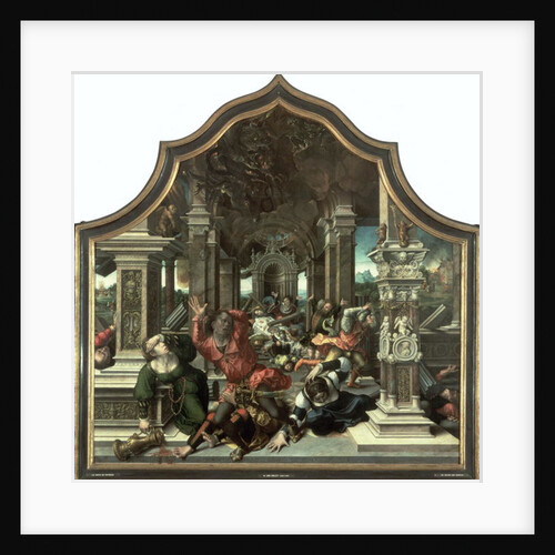 The Destruction of the House of Job, central panel of the Triptych of the Virtue of Patience, 1521 by Bernard van Orley