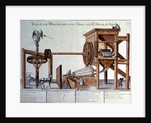 Tobacco Sieving Machine from the Royal Tobacco Factory in Mexico, 1785-87 by Spanish School