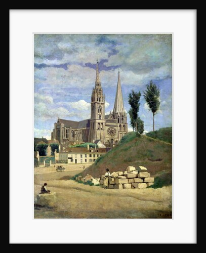 Chartres Cathedral, 1830 by Jean Baptiste Camille Corot