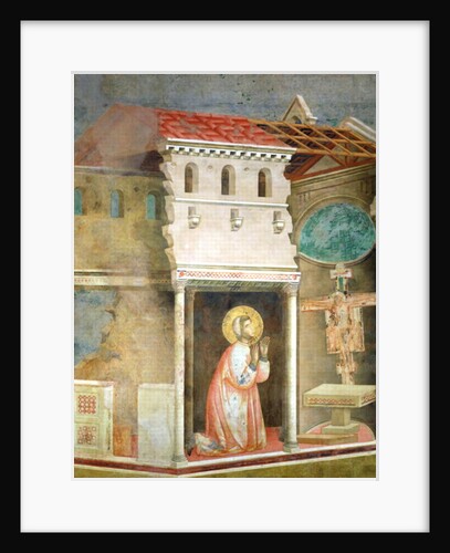 St. Francis praying in the church of San Damiano, 1297-99 by Giotto
