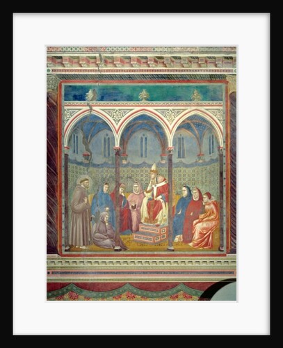St. Francis Preaching a Sermon to Pope Honorius III, 1297-99 by Giotto