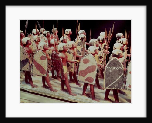 Funerary model of marching armed soldiers by Egyptian 11th Dynasty