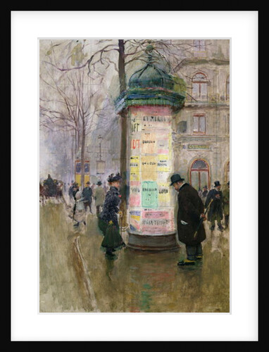 The Colonne Morris, c.1885 by Jean Beraud