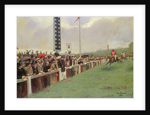 Horse racing at Longchamp or the Course at Longchamp, 1886 by Jean Beraud