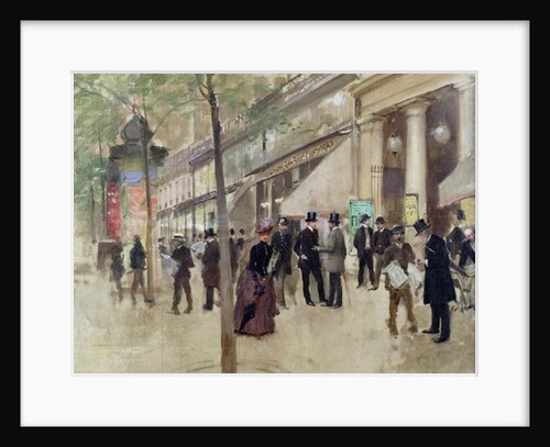 The Boulevard Montmartre and the Theatre des Varietes, c.1886 by Jean Beraud