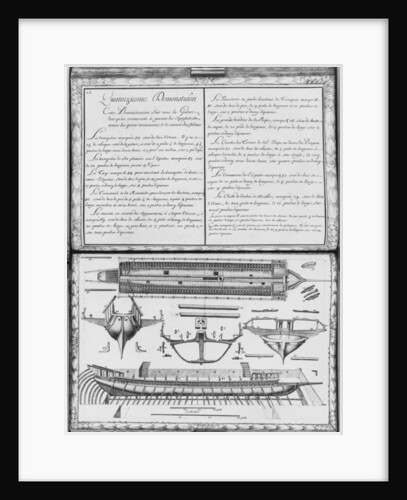 onstruction of a galley, fourteenth demonstratio by French School