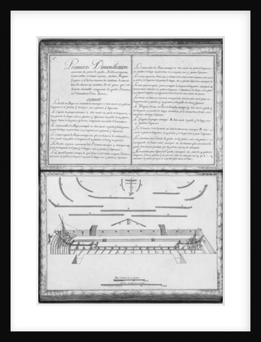 Construction of a galley, first demonstration by French School