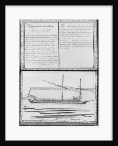 galley with all its masts, outside the dock, twenty-third demonstratio by French School