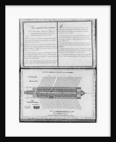 Plan of a galley, twenty-fifth demonstration by French School