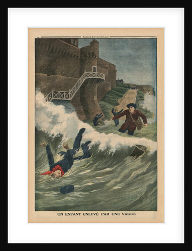 A child taken away by a wave, Saint-Malo by French School