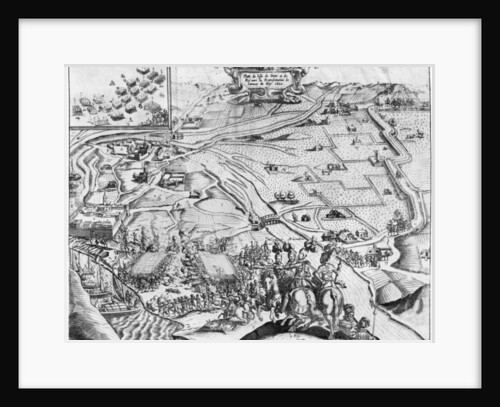 Siege of Ile de Re with the representation of the Royal army, 1622 by French School