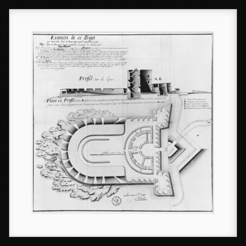Project of a Fort on the Ile Cigogne, Archipel des Glenan, 1745 by French School