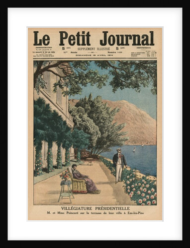 Presidential Holiday, Monsieur et Madame Poincare on the terrace of their villa at Eze-les-Pins by French School