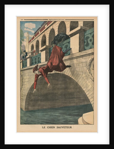 A rescuing dog by French School