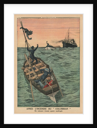 After the fire of the Columbian, four shipwrecked persons are found alive by French School