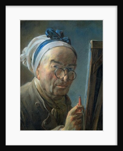Self Portrait with an Easel, c.1775-79 by Jean-Baptiste Simeon Chardin