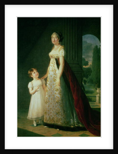 Maria Carolina Bonaparte Queen of Naples with her daughter Laetitia Murat, 1807 by Elisabeth Louise Vigee-Lebrun
