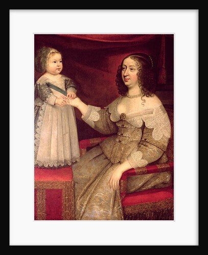 Anne of Austria with her son Louis XIV by French School