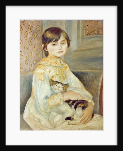 Julie Manet with Cat, 1887 by Pierre Auguste Renoir