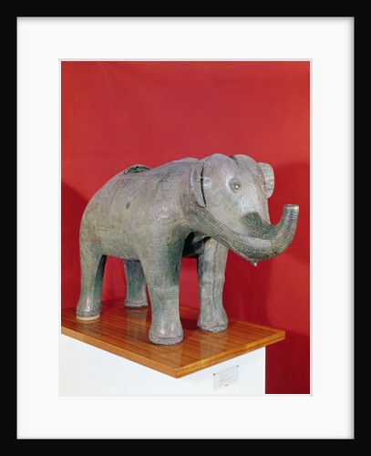 Ritual vase in the shape of an elephant by Zhou Dynasty Chinese School