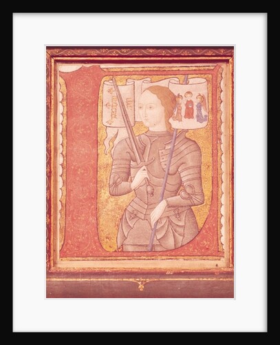 Historiated Initial depicing Joan of Arc, 15th century by Franco-Flemish School
