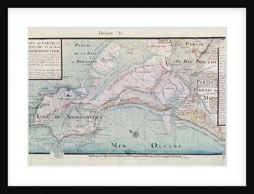 Atlas 131 H.fol 71 Map of part of Bas-Poitou and the Ile de Noirmoutier, 1703 by Claude Masse