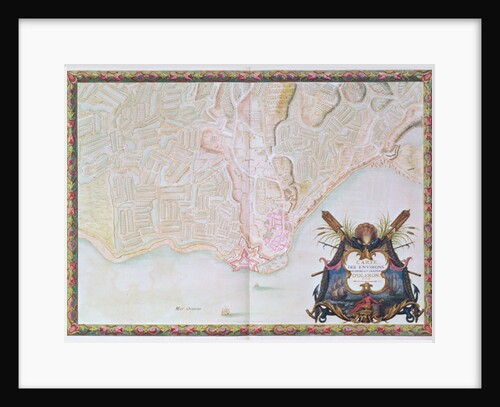 Ms. 988 T. III fol. 42 Map of the environs of the town and castle of Oléron by Sebastien Le Prestre de Vauban