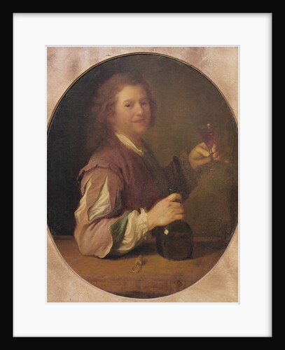 Self portrait of the artist drinking, 1724 by Jean-Alexis Grimou
