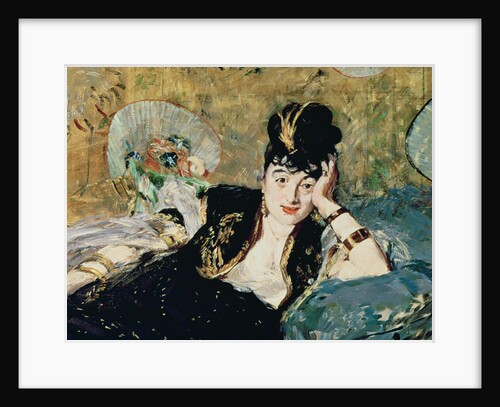 The Lady with Fans, Portrait of Nina de Callias, c.1873-74 by Edouard Manet