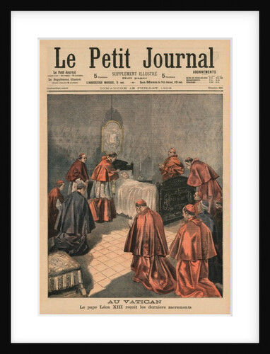 At the Vatican, Pope Leo XIII receiving the last rites by French School