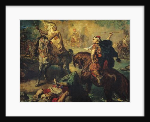 Arab Tribal Chiefs in Single Combat, under the Ramparts of a Town, 1852 by Theodore Chasseriau