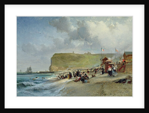 Crinolines on the Beach, Fecamp, 1871 by Jules Achille Noel