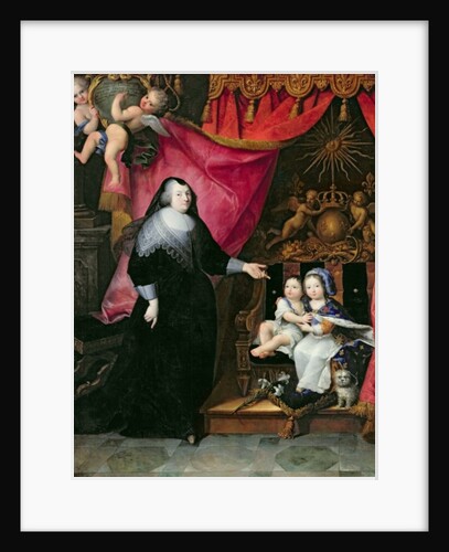 Madame de Lansac and the Children of France, Louis XIV and his brother Philippe of Orleans after 1640 by French School