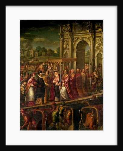 King Henri III of France visiting Venice in 1574, escorted by Doge Alvise Mocenigo and met by the Patriarch Giovanni Trevisan by Andrea Vicentino