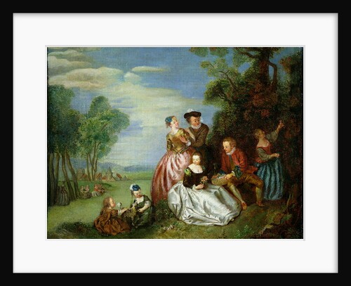 Conversation in a Park by Jean-Baptiste Joseph Pater