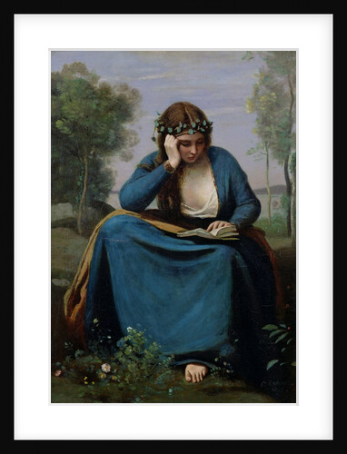 The Reader Crowned with Flowers, or Virgil's Muse, 1845 by Jean Baptiste Camille Corot