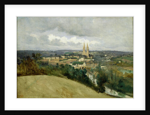 General View of the Town of Saint-Lo, c.1833 by Jean Baptiste Camille Corot