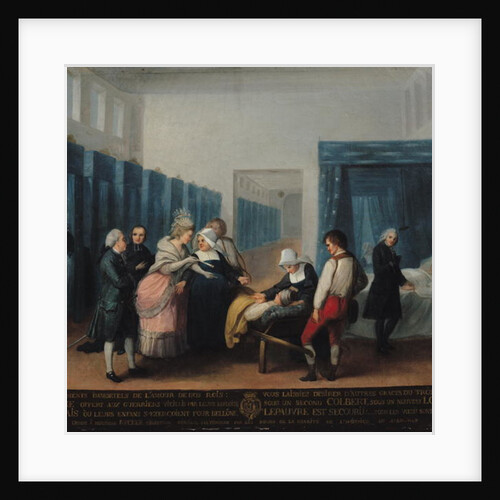 The Visit of Monsieur and Madame Necker to the Hopital de la Charite, 1780 by French School