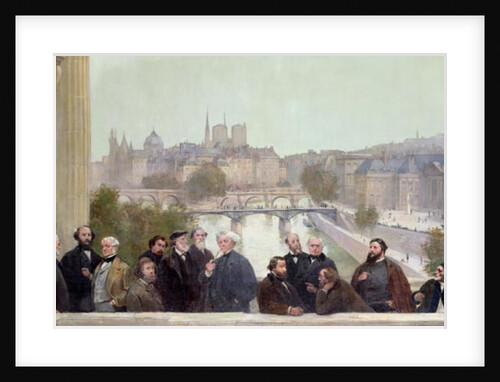 Fragment of the panorama of 'The History of the Century', with portraits of French artists and authors, 1889 by Henri & Stevens Alfred Gervex