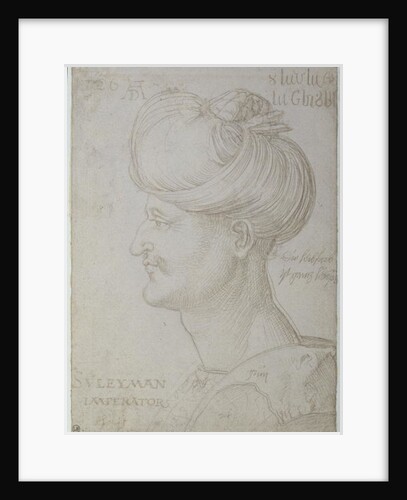 Head of Suleyman the Magnificent 1526 by Albrecht Dürer or Duerer