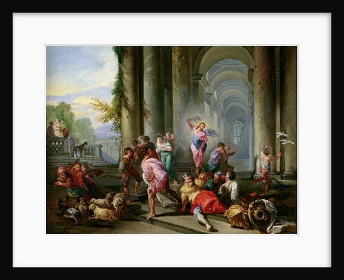 Christ Driving the Merchants from the Temple, c.1720-30 by Giovanni Paolo Pannini or Panini