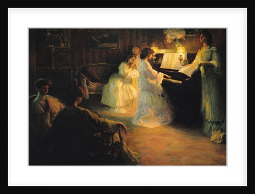 Young Girls at a Piano, 1906 by Gabriel Deluc