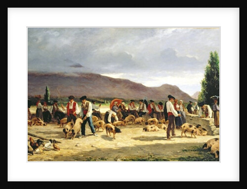The Pig Market, 1875 by Pierre Edmond Alexandre Hedouin