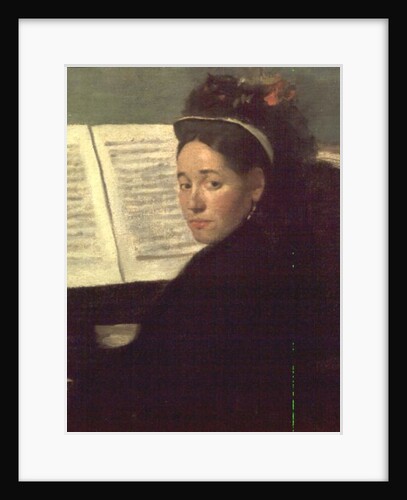 Mademoiselle Marie Dihau at the piano, c.1869-72 by Edgar Degas