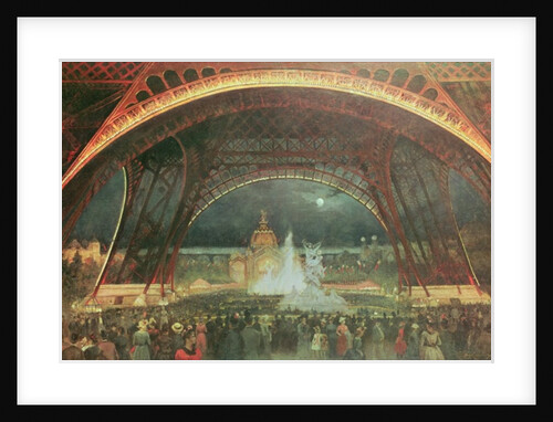 Celebration on the night of the Exposition Universelle in 1889 on the esplanade of the Champs de Mars by Francois Geoffroy Roux