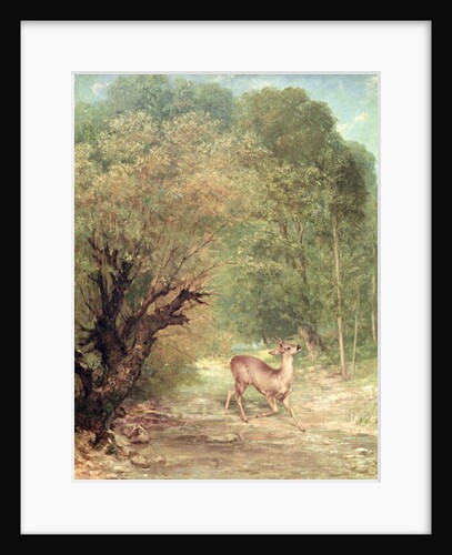 The Hunted Roe-Deer on the alert, Spring, 1867 by Gustave Courbet