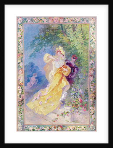 The Yellow Domino, design for a tapestry or carpet, 1908 by Jules Cheret